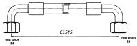 Шланг компрессора L= 615 отвода тосола САТ (d12) 